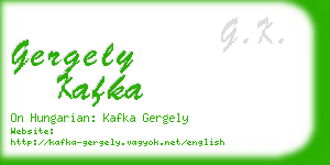 gergely kafka business card